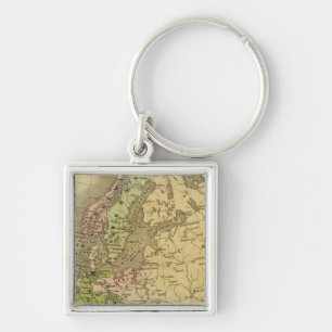 Europe Olney Map Key Ring