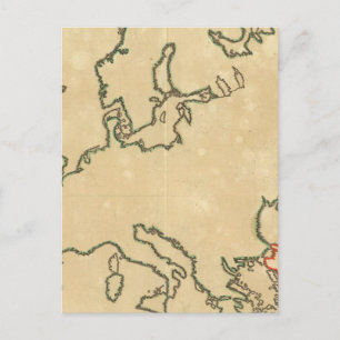Europe Outline 2 Postcard