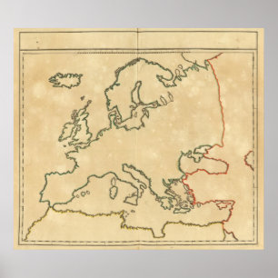 Europe Outline 2 Poster
