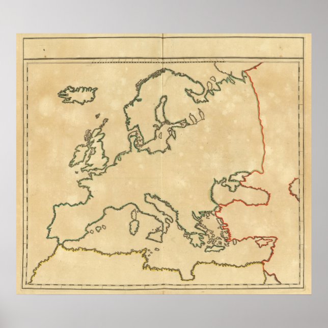 Europe Outline 2 Poster (Front)