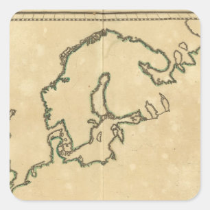 Europe Outline 2 Square Sticker