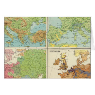Europe physical features & population Map