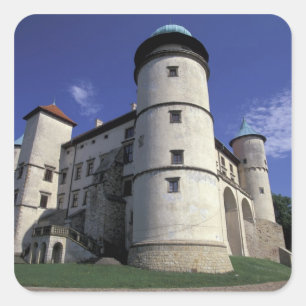 EUROPE, Poland, Carpathian Mts., Nowy Wisnicz Square Sticker