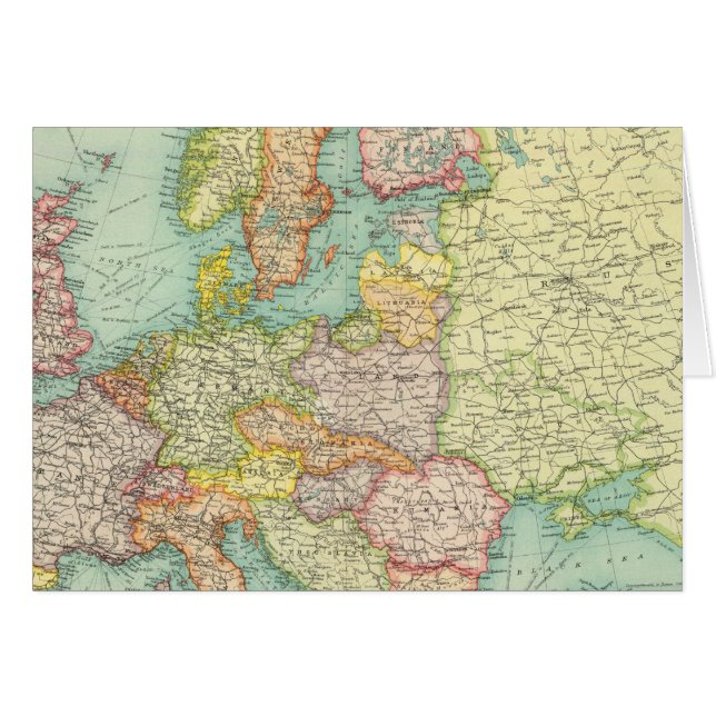 Europe political Map (Front Horizontal)