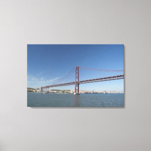 Europe, Portugal, Lisbon aka Lisboa). Ponte Canvas Print