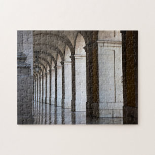 Europe, Portugal, Lisbon. Columns Of The Arcade Jigsaw Puzzle
