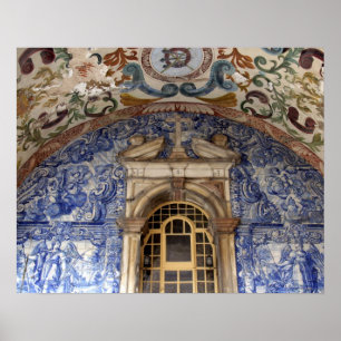 Europe, Portugal, Obidos. Colorful architectural Poster