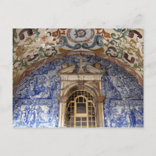 Europe, Portugal, Obidos. Colourful architectural Postcard