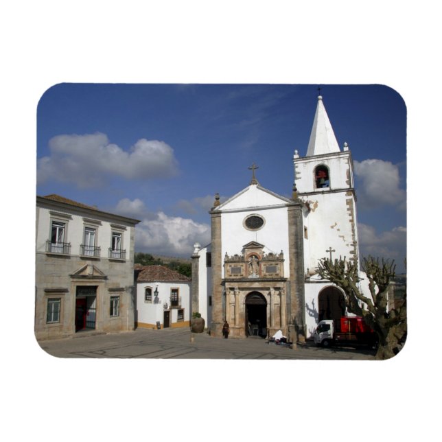 Europe, Portugal, Obidos. Santa Maria Church in Magnet (Horizontal)