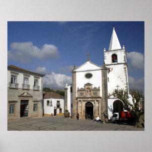 Europe, Portugal, Obidos. Santa Maria Church in Poster