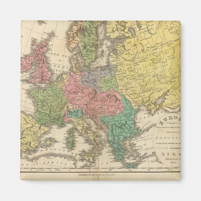 Europe Religion Atlas Map Magnet (Front)