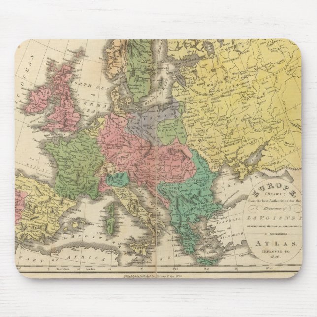 Europe Religion Atlas Map Mouse Mat (Front)