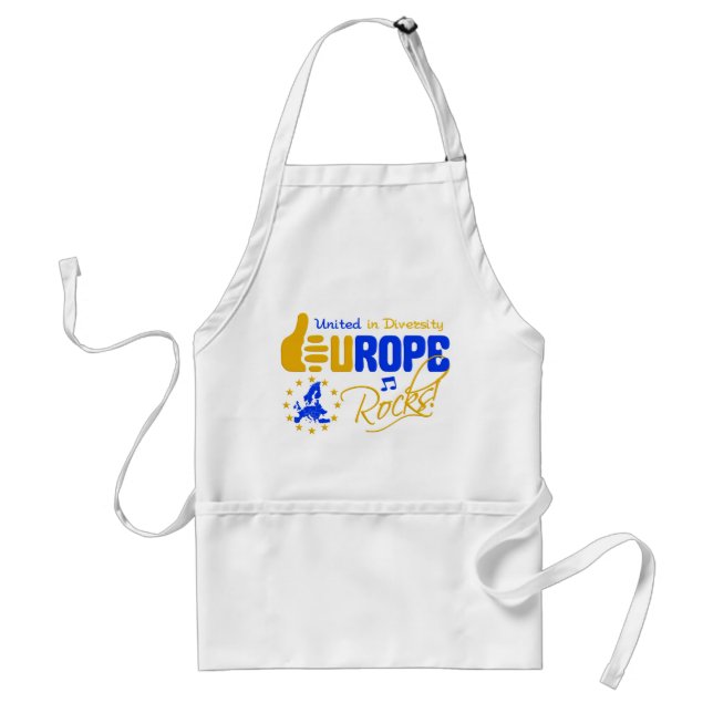 Europe Rocks! apron - choose style (Front)