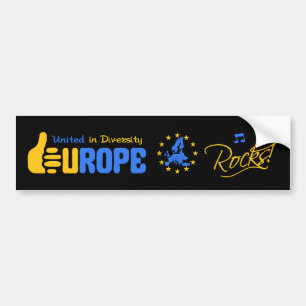 Europe Rocks! bumpersticker Bumper Sticker