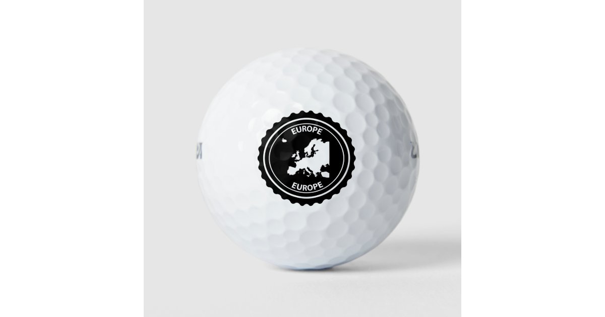 Europe rubber stamp golf balls Zazzle