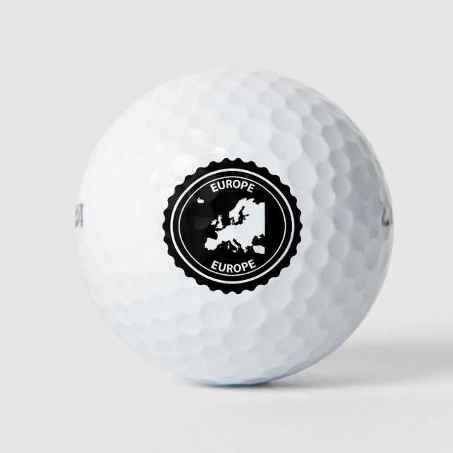Europe rubber stamp golf balls (Front)