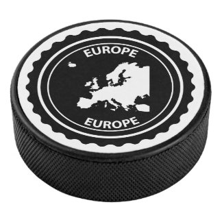 Europe rubber stamp hockey puck