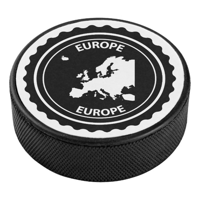Europe rubber stamp hockey puck (3/4)