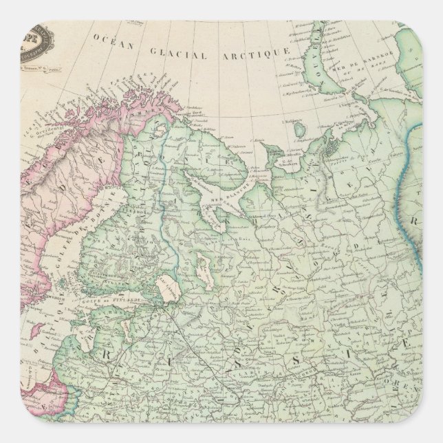 Europe, Russia, Finland Square Sticker (Front)