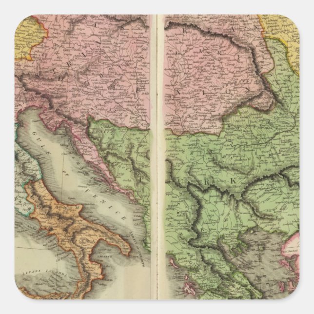 Europe S Square Sticker (Front)