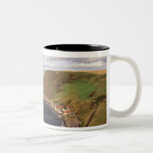 Europe, Scotland, Aberdeen. Overhead view of Two-Tone Coffee Mug