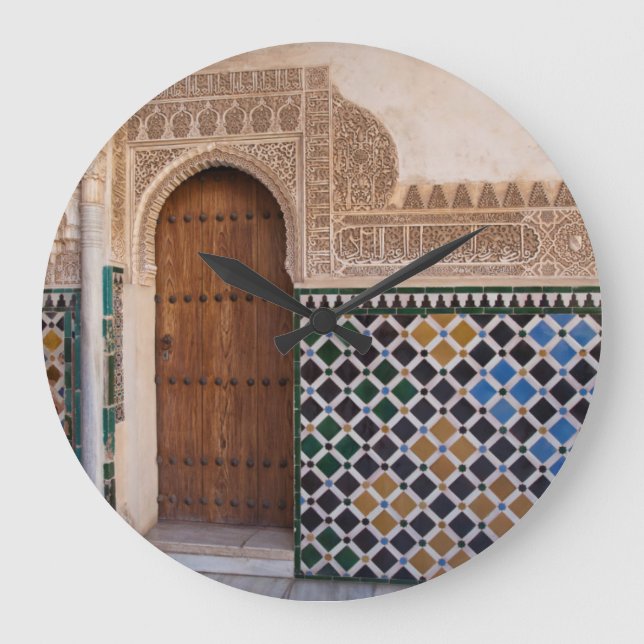 Europe, Spain, Andalusia, Granada, Alhambra Large Clock (Front)