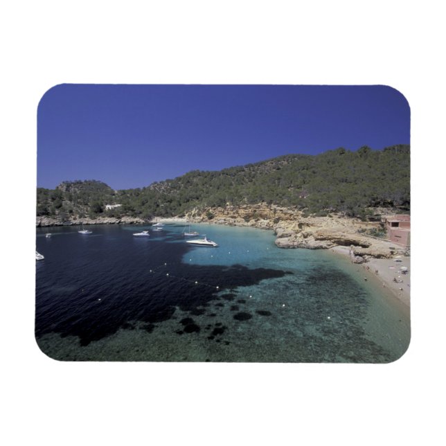 Europe, Spain, Balearics, Ibiza, Cala Salada. Magnet (Horizontal)