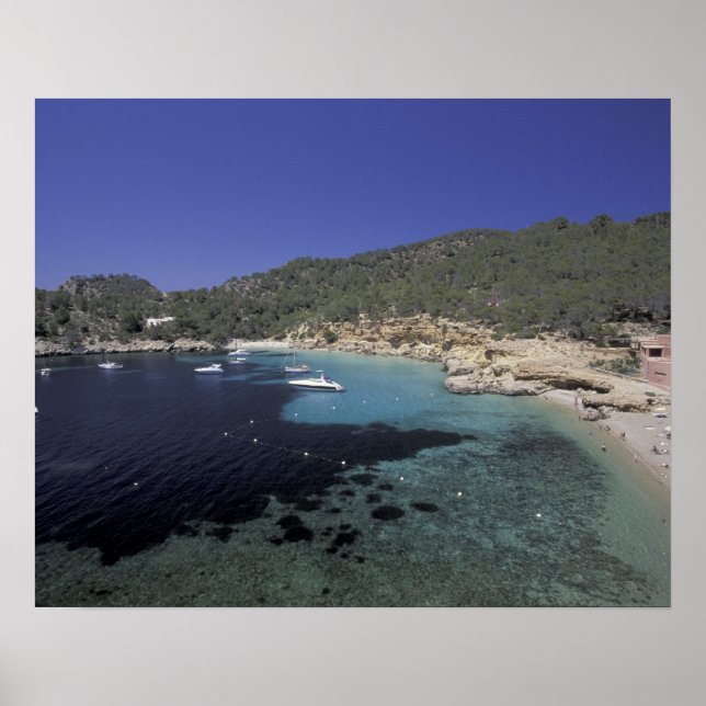 Europe, Spain, Balearics, Ibiza, Cala Salada. Poster (Front)