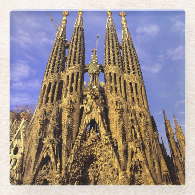 Europe, Spain, Barcelona, Sagrada Familia Glass Coaster (Front)