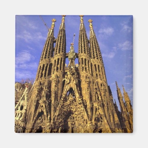 Image of Europe, Spain, Barcelona, Sagrada Familia Magnet