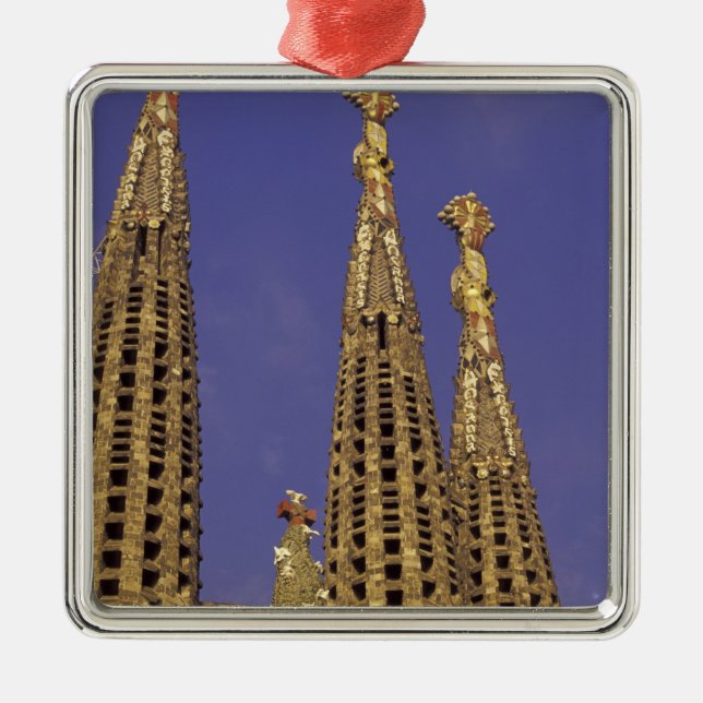 Europe, Spain, Barcelona Sagrada Familia Metal Tree Decoration (Front)