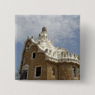 Europe, Spain, Catalunya, Barcelona. Park Guell, 15 Cm Square Badge