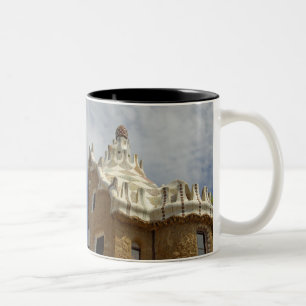 Europe, Spain, Catalunya, Barcelona. Park Guell, 2 Two-Tone Coffee Mug