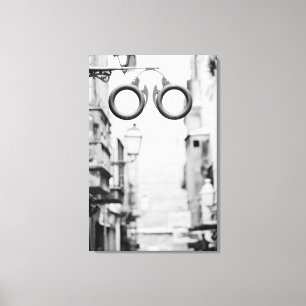 Europe, Spain, Mallorca. Eyeglass shop sign, Canvas Print