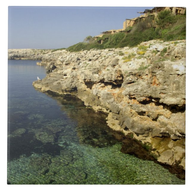 Europe, Spain, Minorca (aka Menorca), Binibeca. 2 Tile (Front)