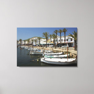 Europe, Spain, Minorca (aka Menorca). Fishing Canvas Print