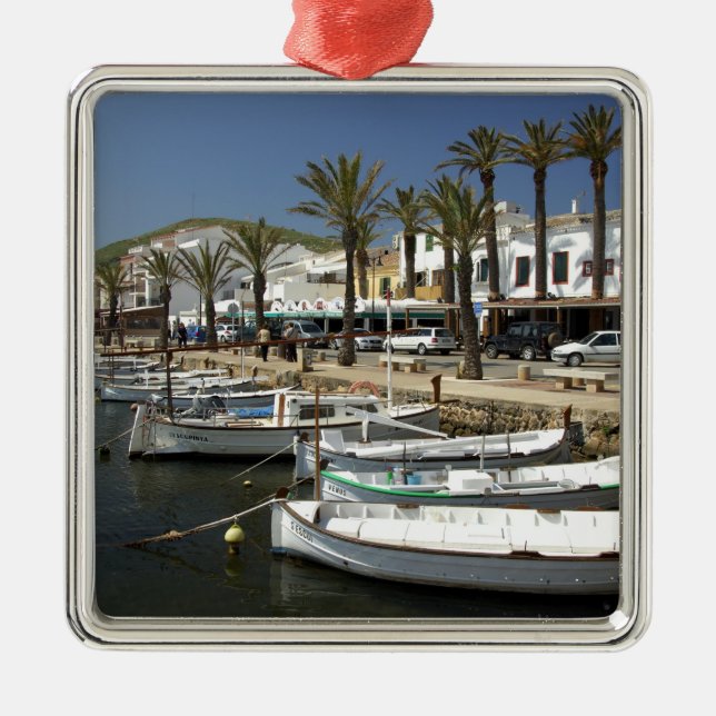 Europe, Spain, Minorca (aka Menorca). Fishing Metal Tree Decoration (Front)