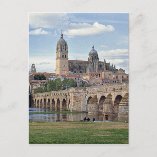 Europe, Spain, Salamanca. The Roman bridge over Postcard (Front)