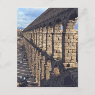Europe, Spain, Segovia. Late light casts shadows Postcard