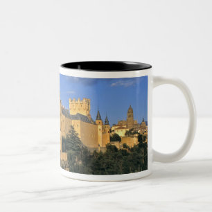 Europe, Spain, Segovia. The Alcazar, a World Two-Tone Coffee Mug