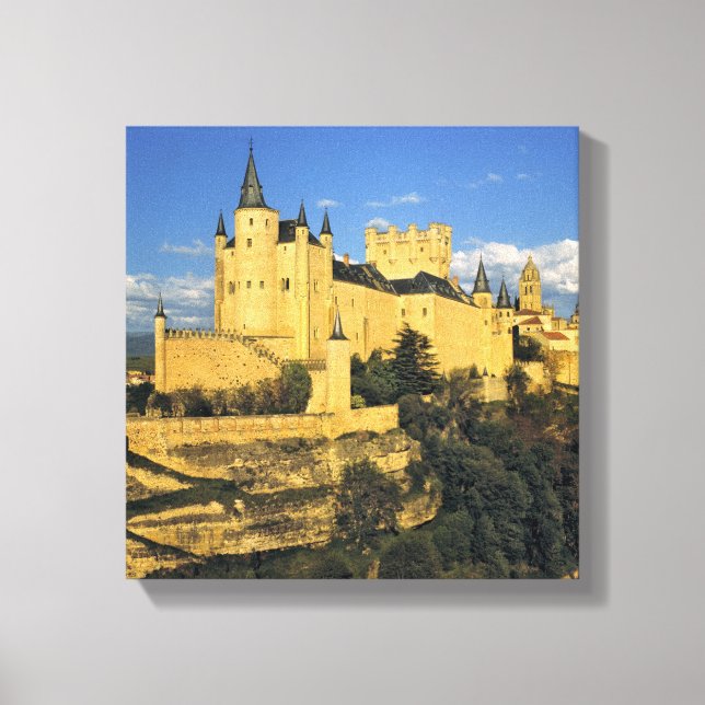 Europe, Spain, Segovia. The imposing Alcazar, Canvas Print (Front)