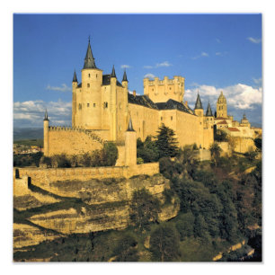 Europe, Spain, Segovia. The imposing Alcazar, Photo Print