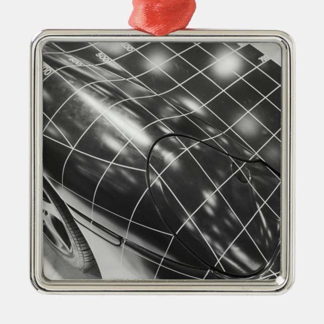 Europe, Switzerland, Geneva. Geneva Motor Show; 3 Metal Tree Decoration (Front)