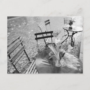 Europe, Switzerland, Lucerne. Outdoor cafe table Postcard