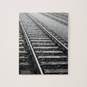 Europe, Switzerland, Zurich. Train tracks Jigsaw Puzzle