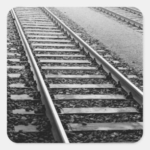 Europe, Switzerland, Zurich. Train tracks Square Sticker