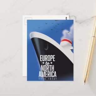 Europe to North America Cruise liner commercial Postcard