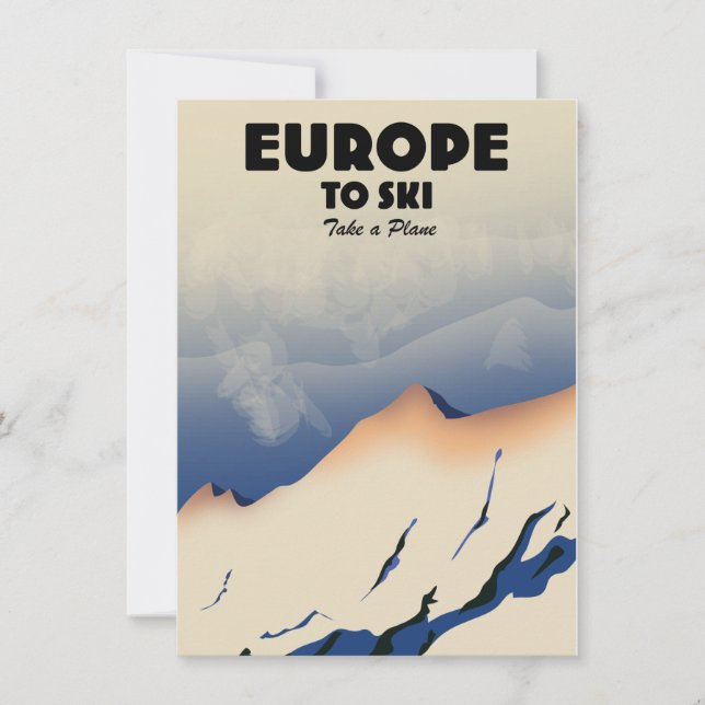 Europe to Ski "Take a plane" Two-Tone Coffee Mug (Front)