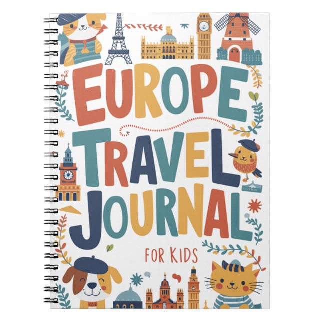 Europe Travel Journal for Kids (Front)