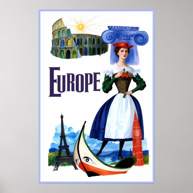 Europe travel poster (Front)
